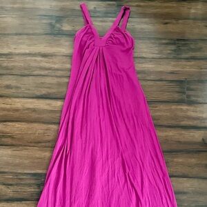 Bordeaux Los Angeles Fuchsia Maxi Dress, Size XS